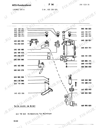 Схема №5 LAV 240 W с изображением Рукоятка для составляющей Aeg 8996451893516